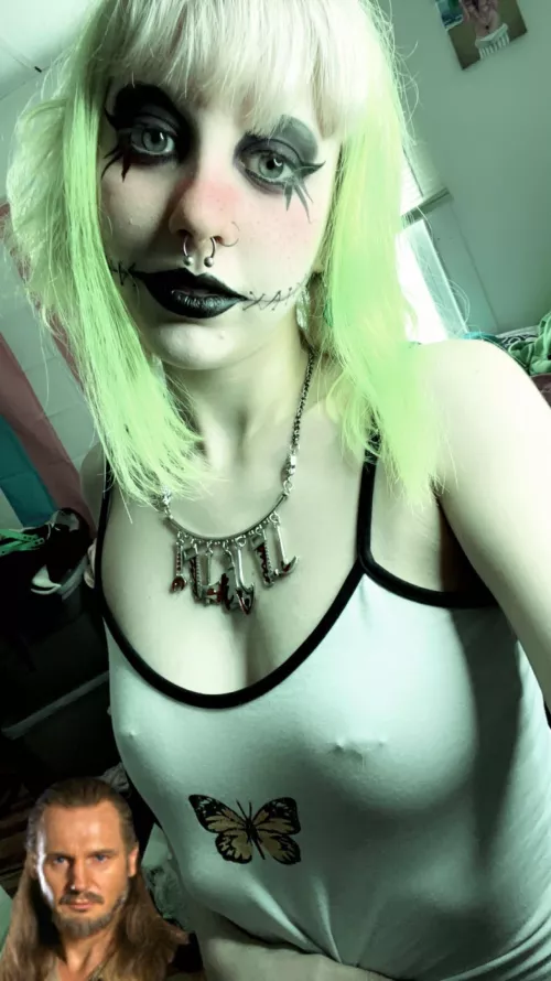 I love how my pierced nippies show through this shirt (and so does Liam Neeson)