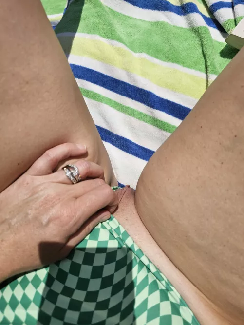 Outside looking to catch more than some sun...