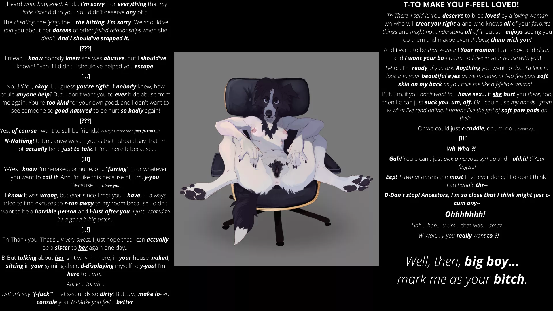 Your Ex's Big Sister Learns About What Happened Between You And Offers Comfort [1st Caption Repost] [Hurt/Comfort] [Wholesome, Loving, Caring] [Fingering] [Implied Sex] [Ex] [Ex's Sister/Abuser Mentioned] Artist is [wetchop]