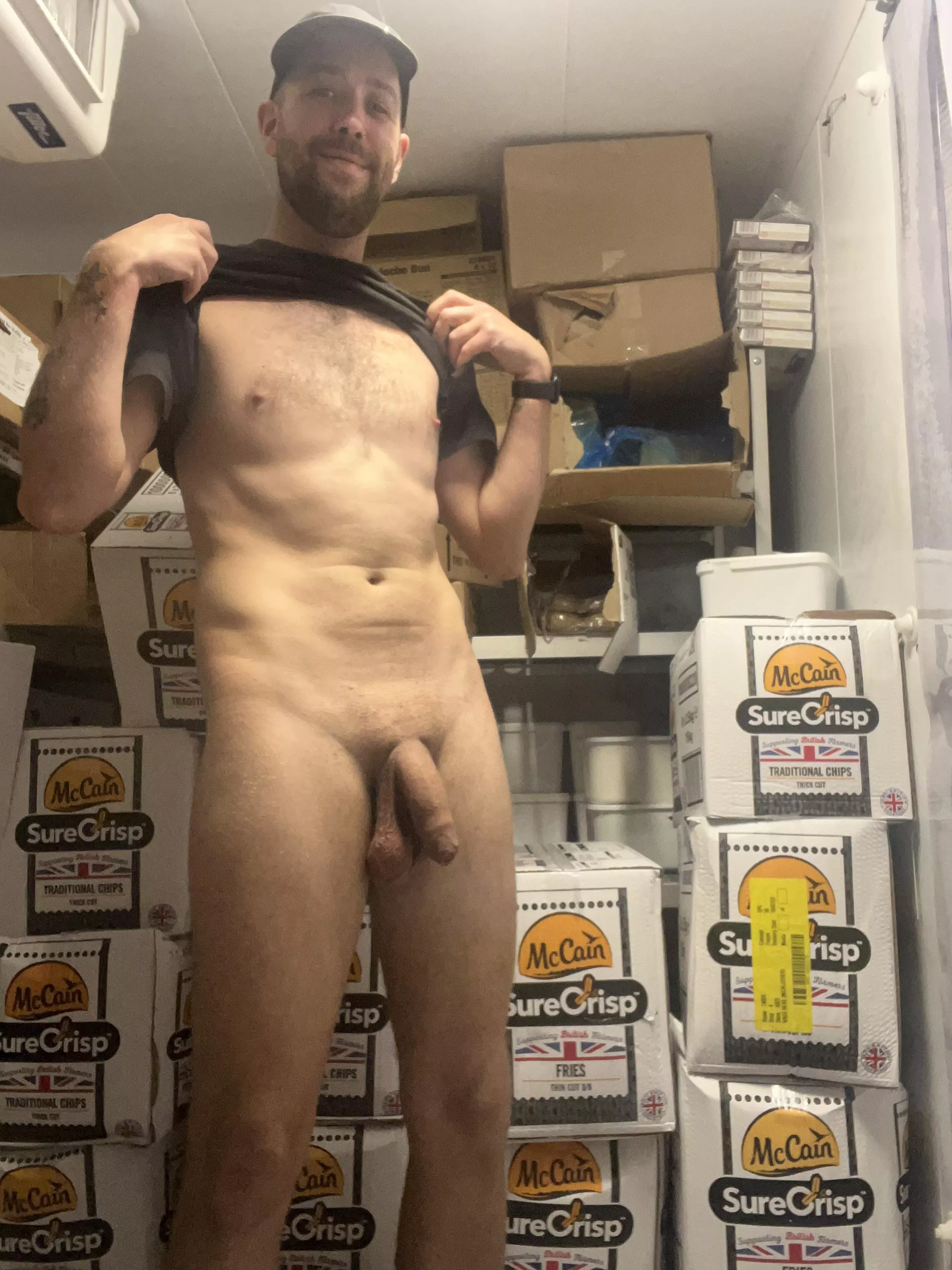 An even riskier work nude 😆was a little cold in there 🙈