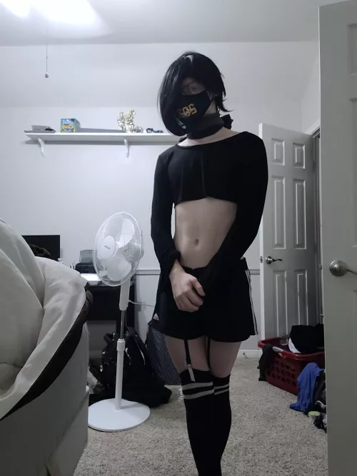 Attached a garter to my socks, think it's cute?