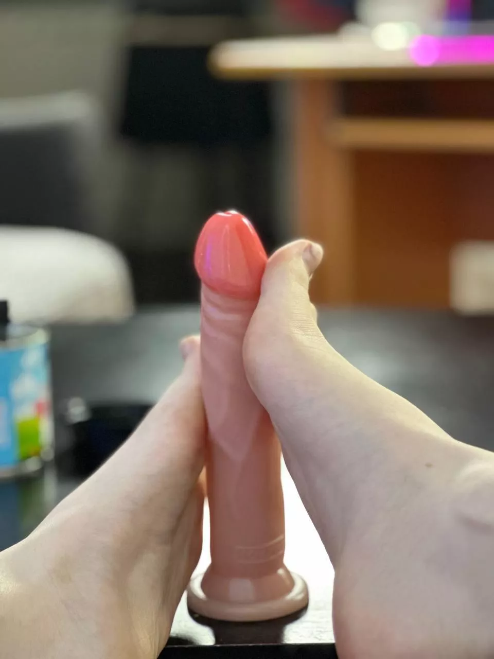 I like to play with this dildo with my sexy feet