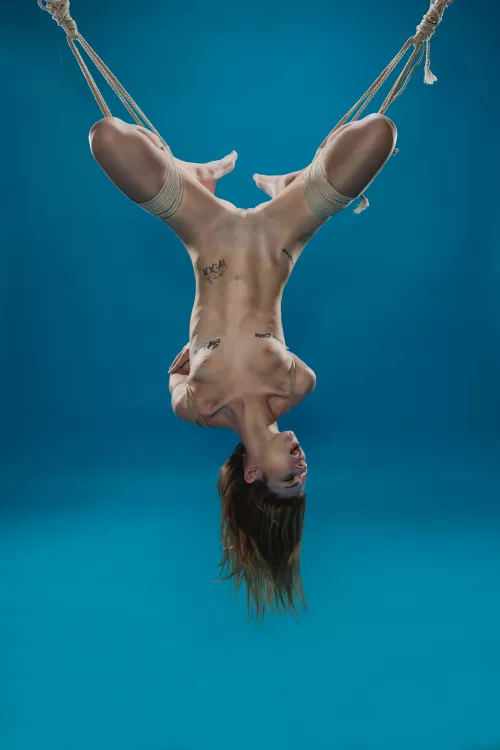 Liv upside down - rope and photo by me