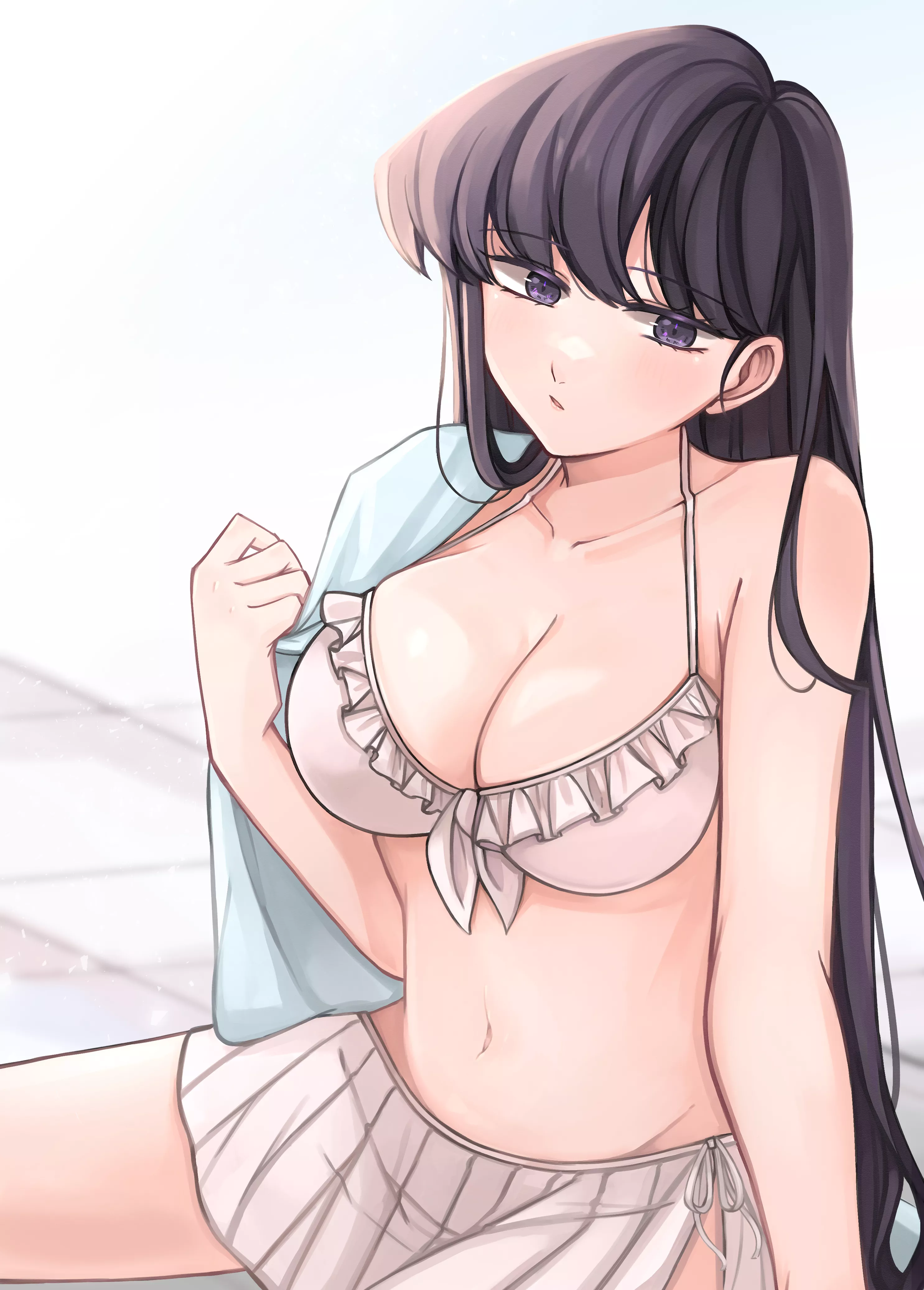 Relaxing In Her Swimsuit (Komi Can't Communicate)