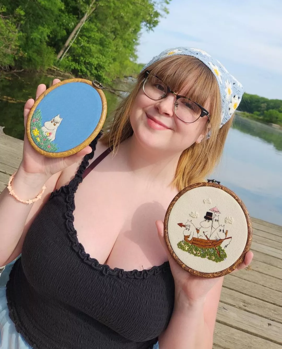 Showing off her talent