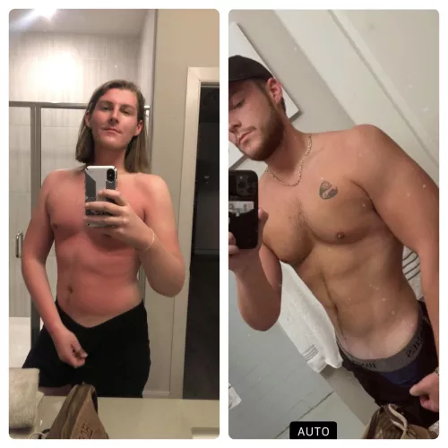 After a year of working out and changing my lifestyle, finally happy with my body for the first time in my life.