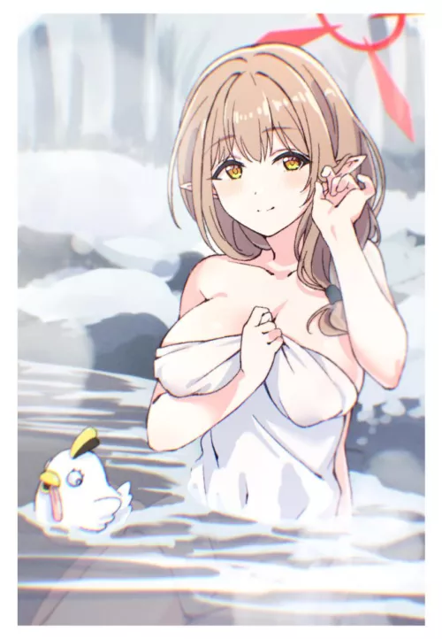 Angel in the mountain spring