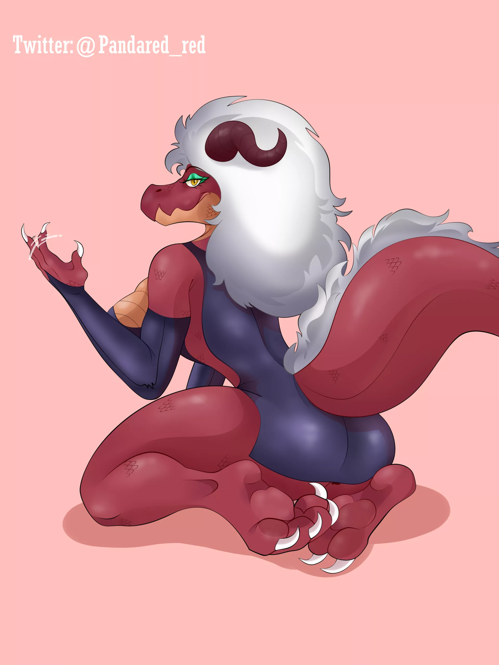 (Art by me) I will always choose to save the Dragon instead of the princess. Full body commission (open) for @reddrako5, (More art on my Twitter @Pandared_red)