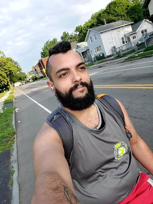 Biking to work, for the environment (not cause I'm broke 🤣)