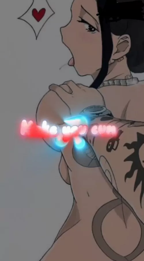 Color Source: 1girl, Man Hand, Watch, Necklace, Honey Bun Hair, Black Eyes, Tounge Out, Saliva Trail, Tattoos, Doggy, Heart text,