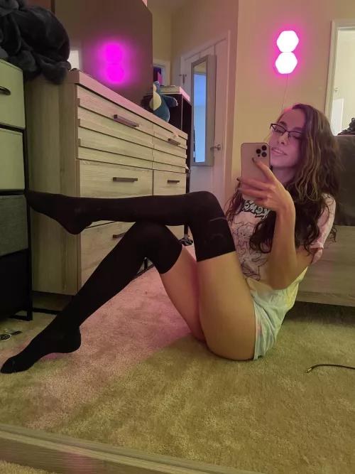 Don’t worry- I always keep my thigh highs on 😘