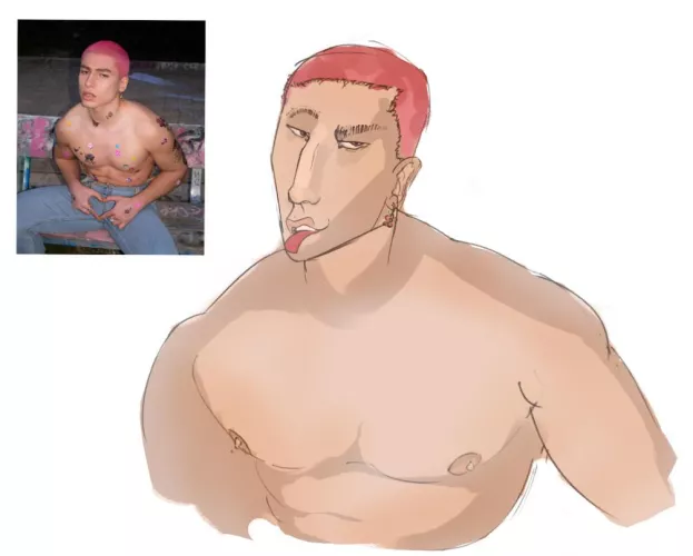 Drawing based off a pretty guy I saw on tumblr