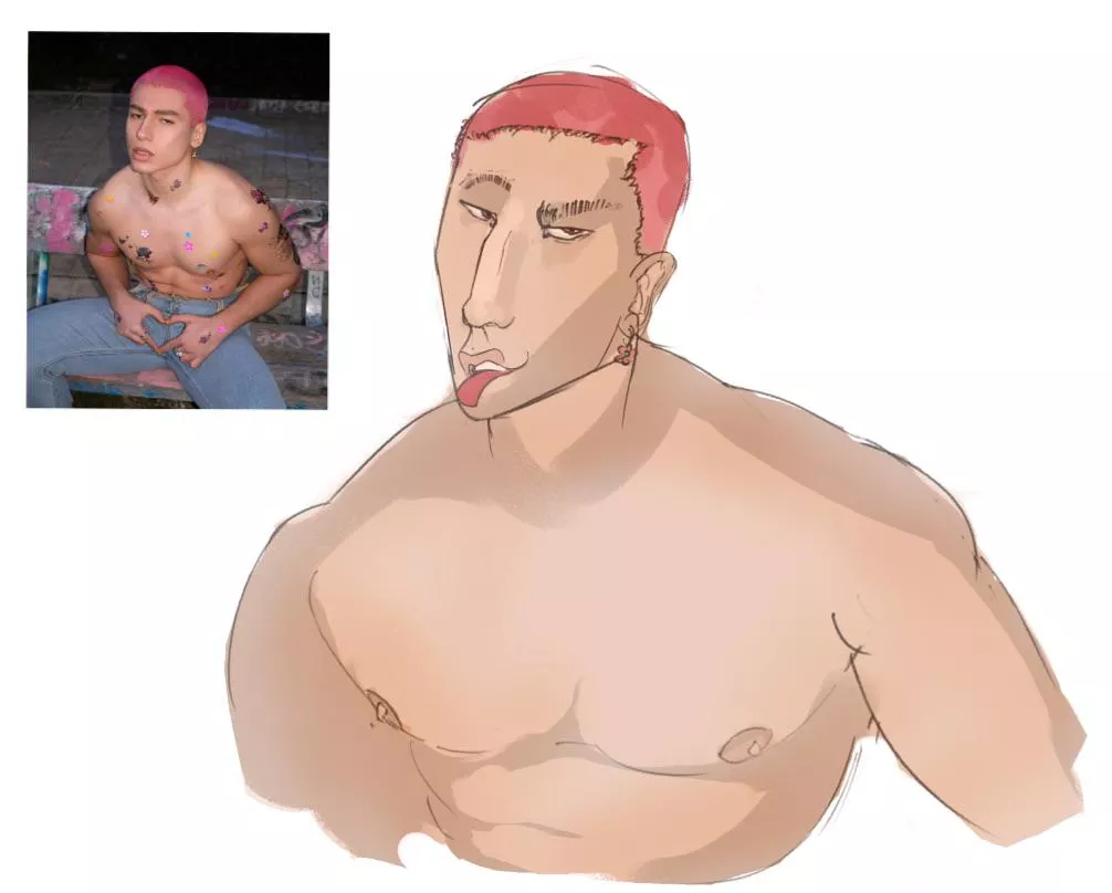 Drawing based off a pretty guy I saw on tumblr