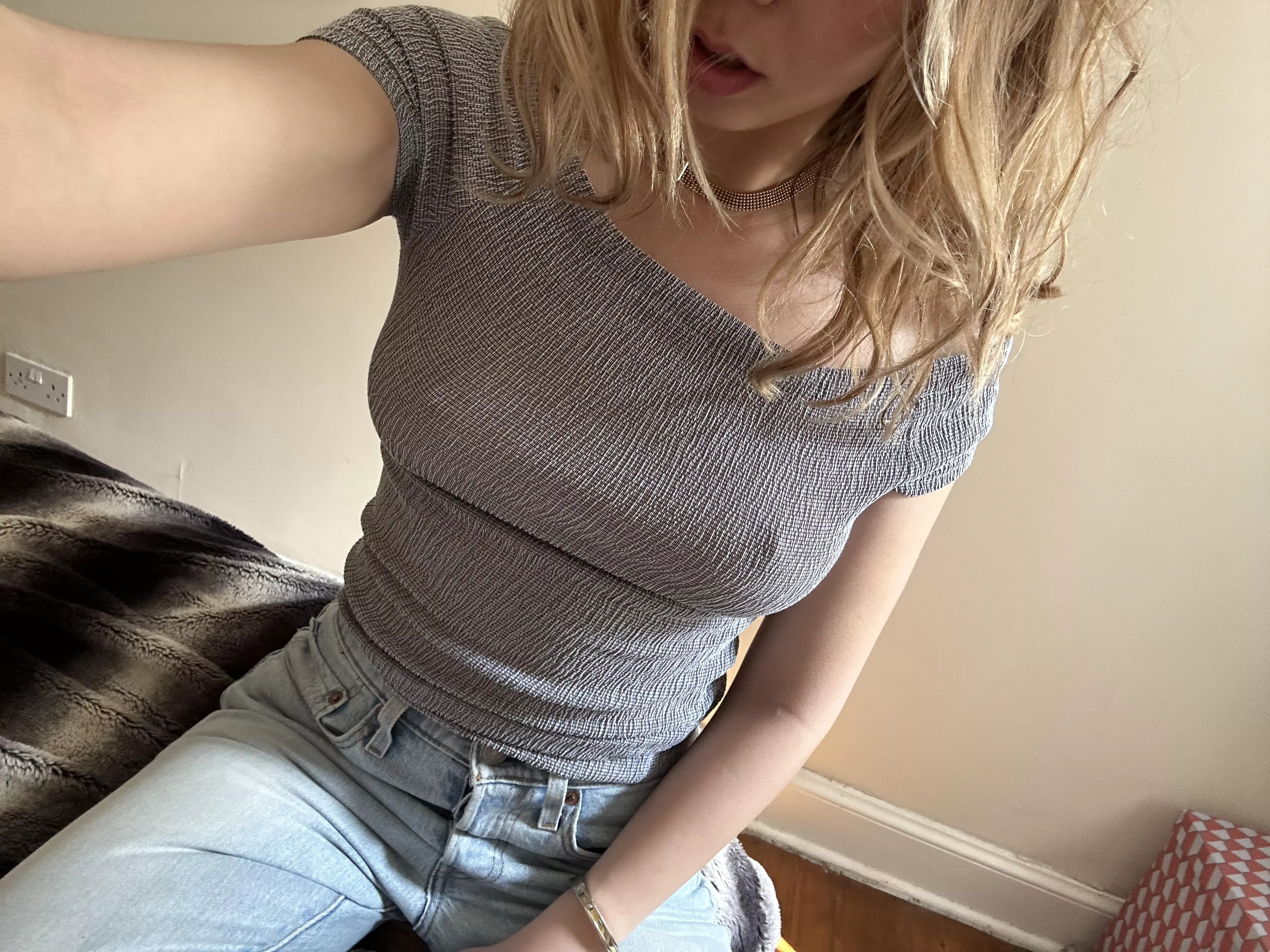 Going to my neighbors party braless