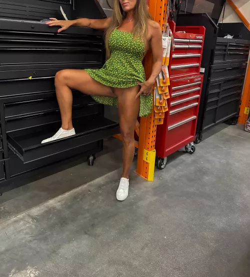 Grandma in search for a nice big tool to play with.