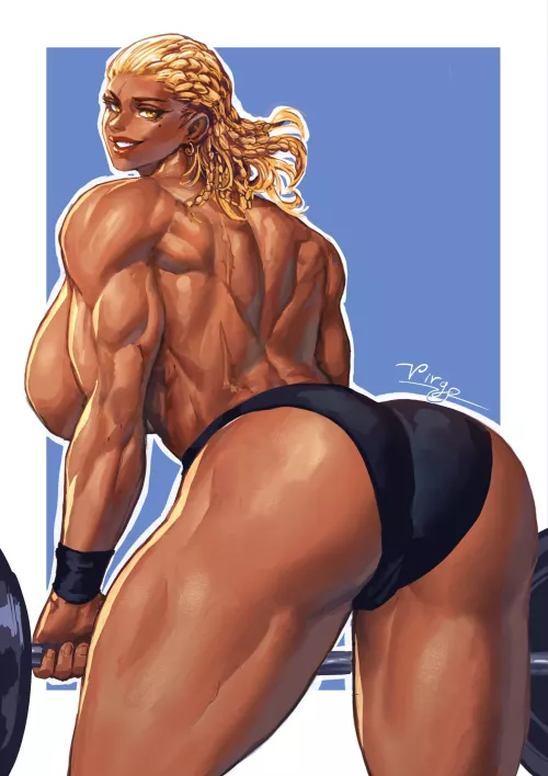 Muscle Girl's Back (VirgoArt) [Original]