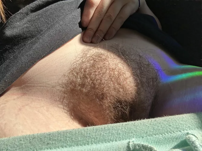 Playing peek-a-boo with my pussy