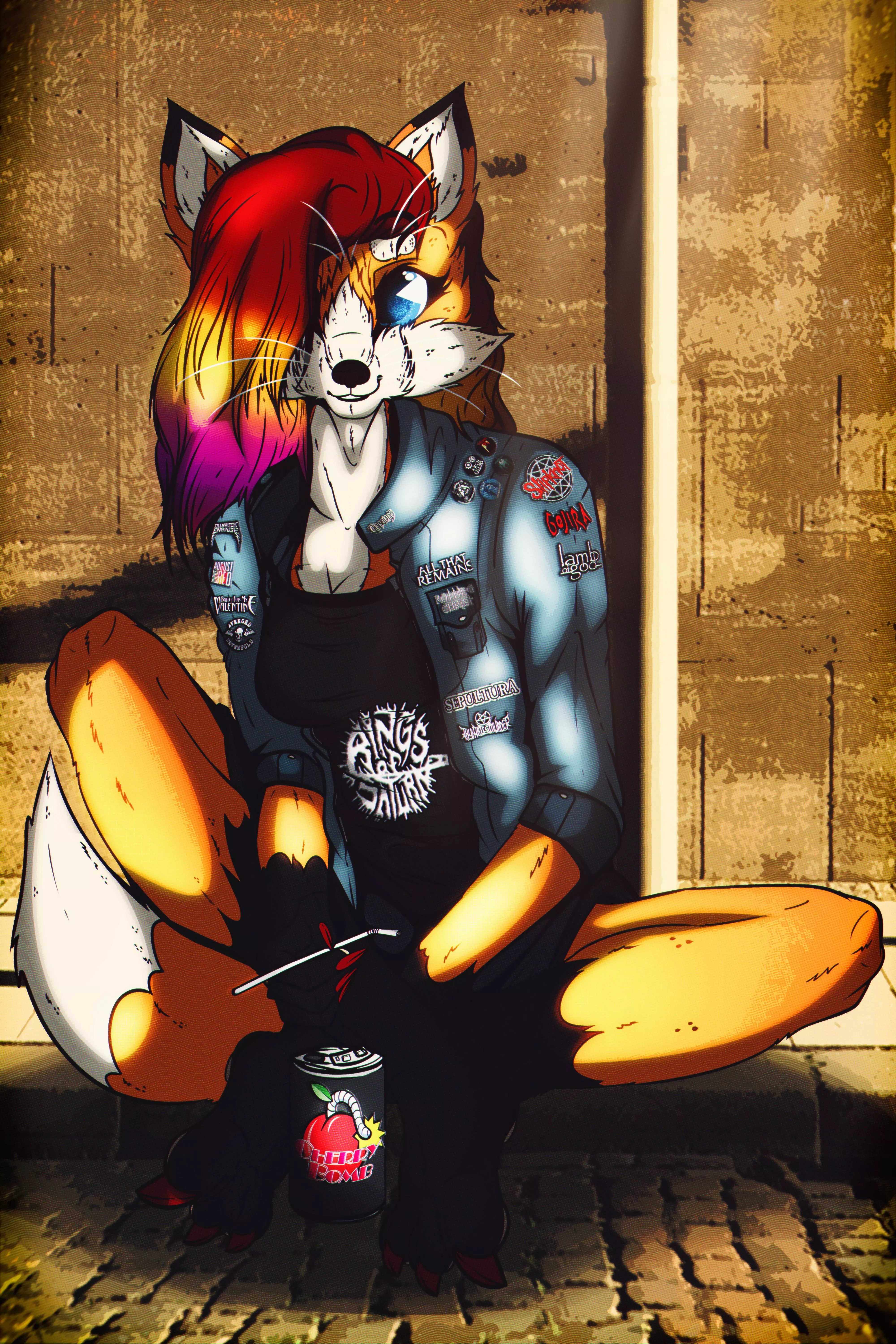 Ruffled hair, but colorful! (Art by me 0l-Fox-l0)