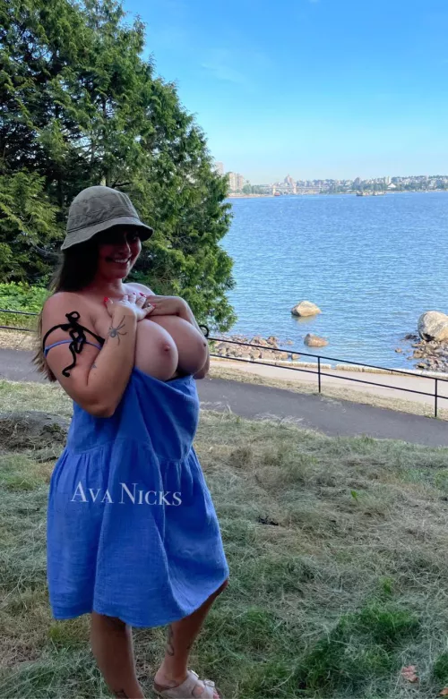 Suck my tits in exchange for a public Bj?