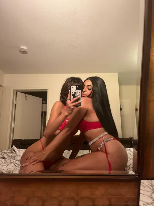 We made out after I took this pic in our lingerie