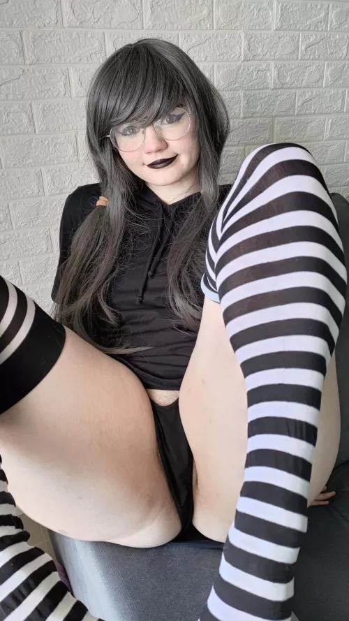 Your late night snack is just here between my legs