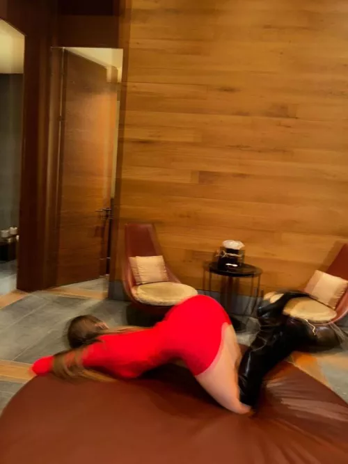 doggy feels good in this dress