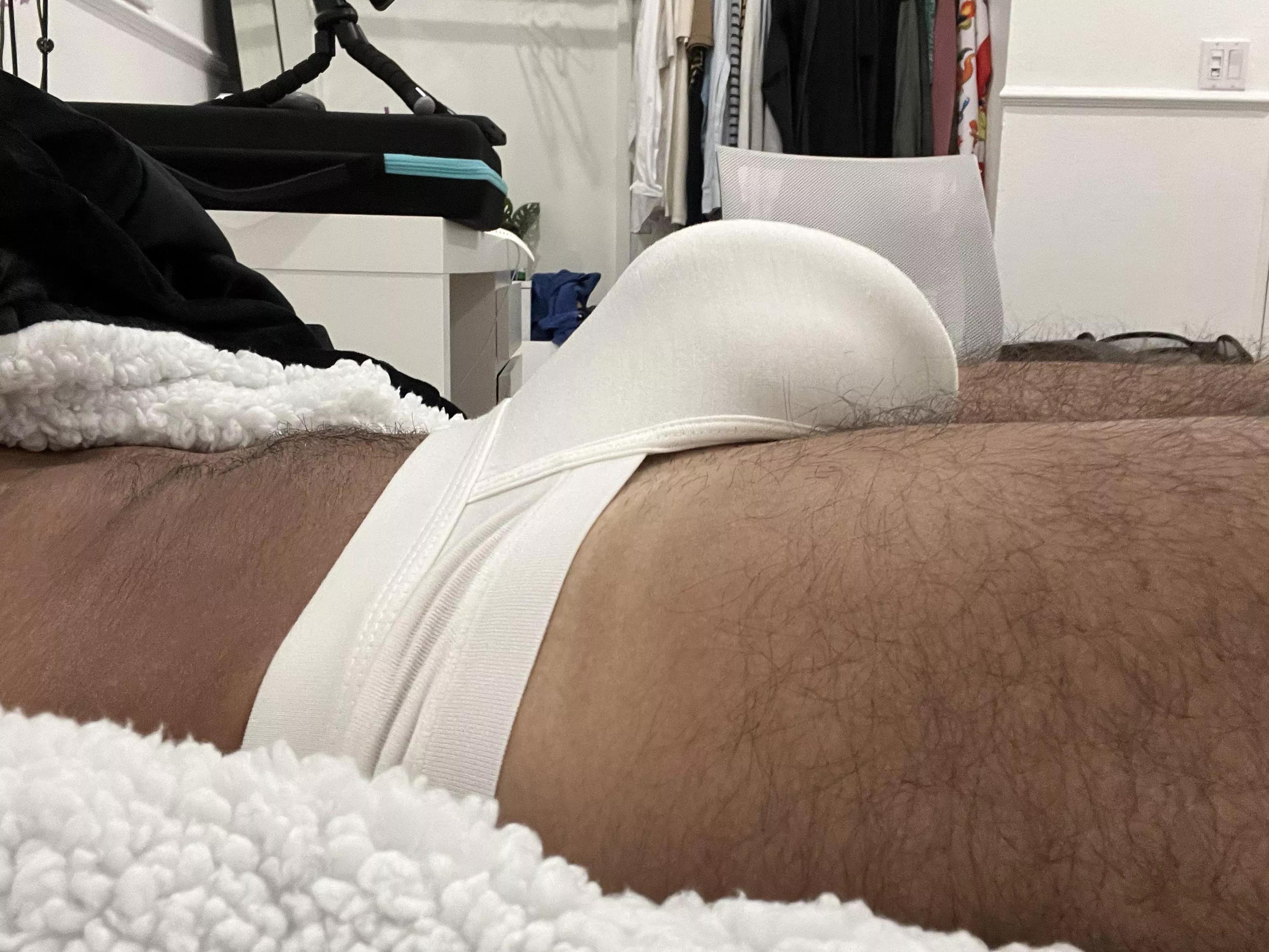 Have to do laundry so had to borrow a pair of my bros, hope he’s not too pissed 😅