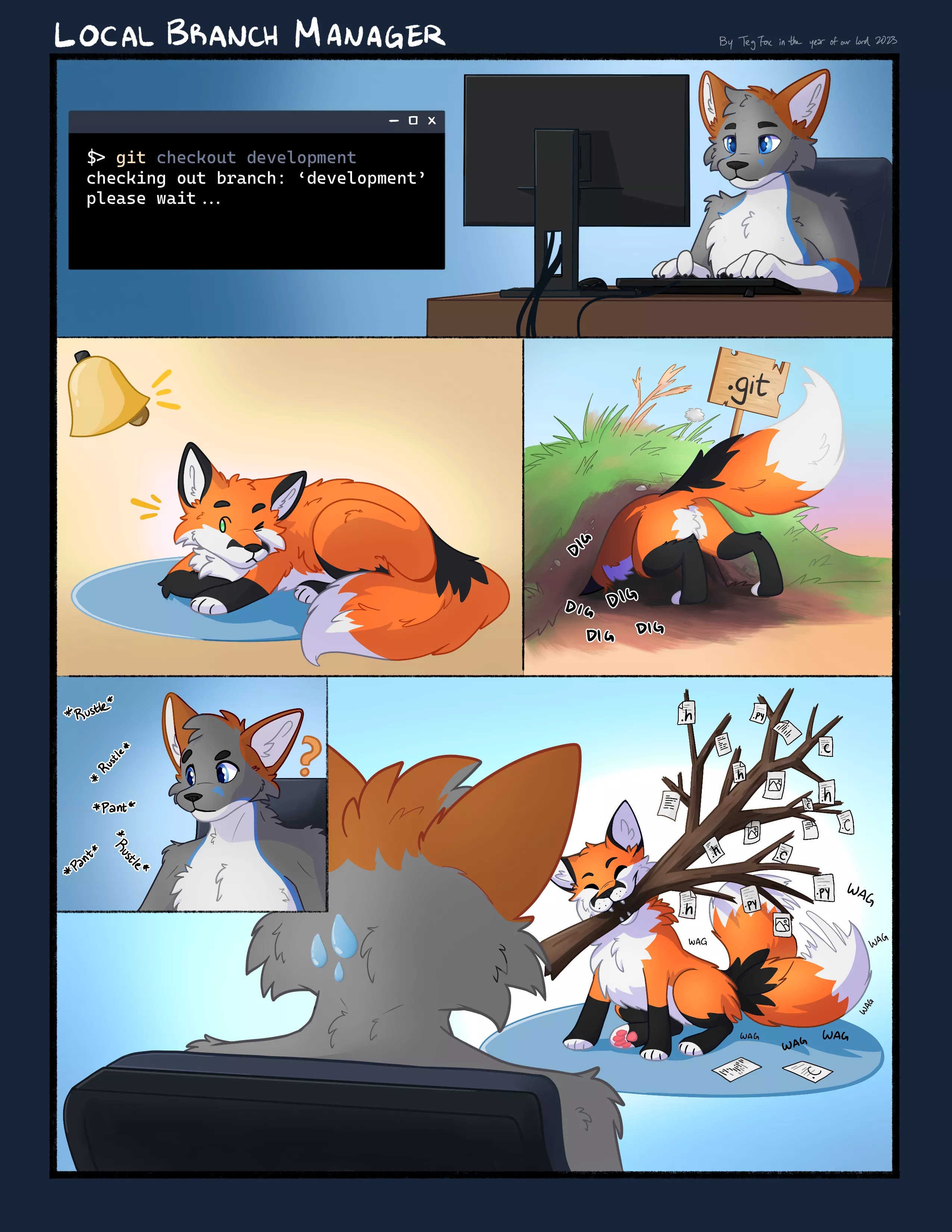 How Git Actually Works [@FloofyBlueThing on twitter]