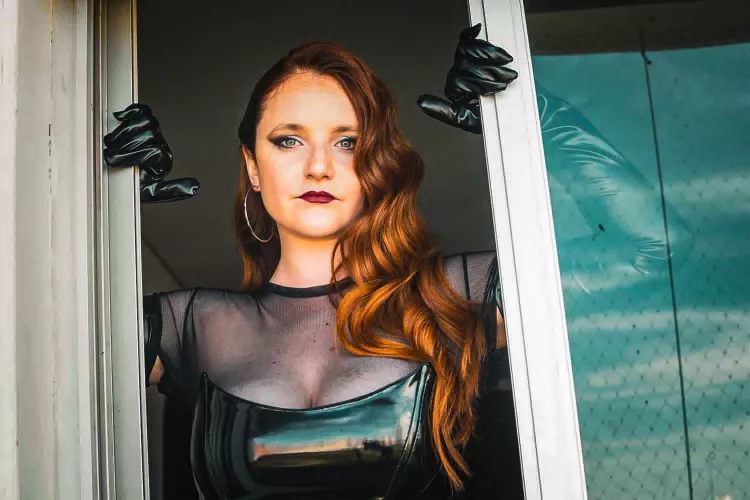 I can see the reflection of your eyes in my corset. Behave yourself