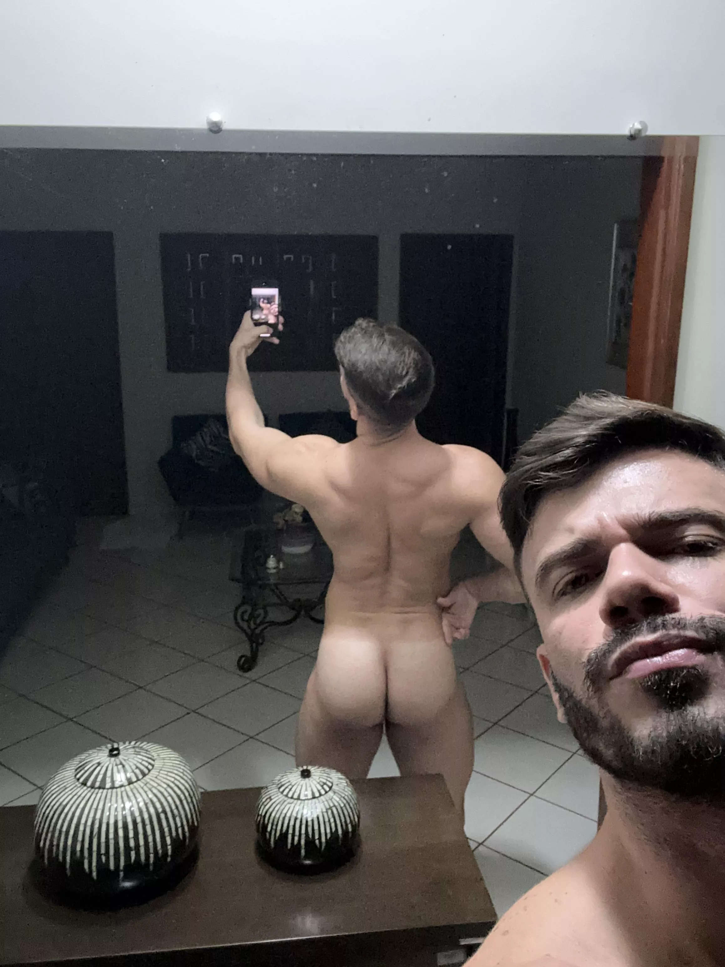 I usually stay and walk at home like this every day