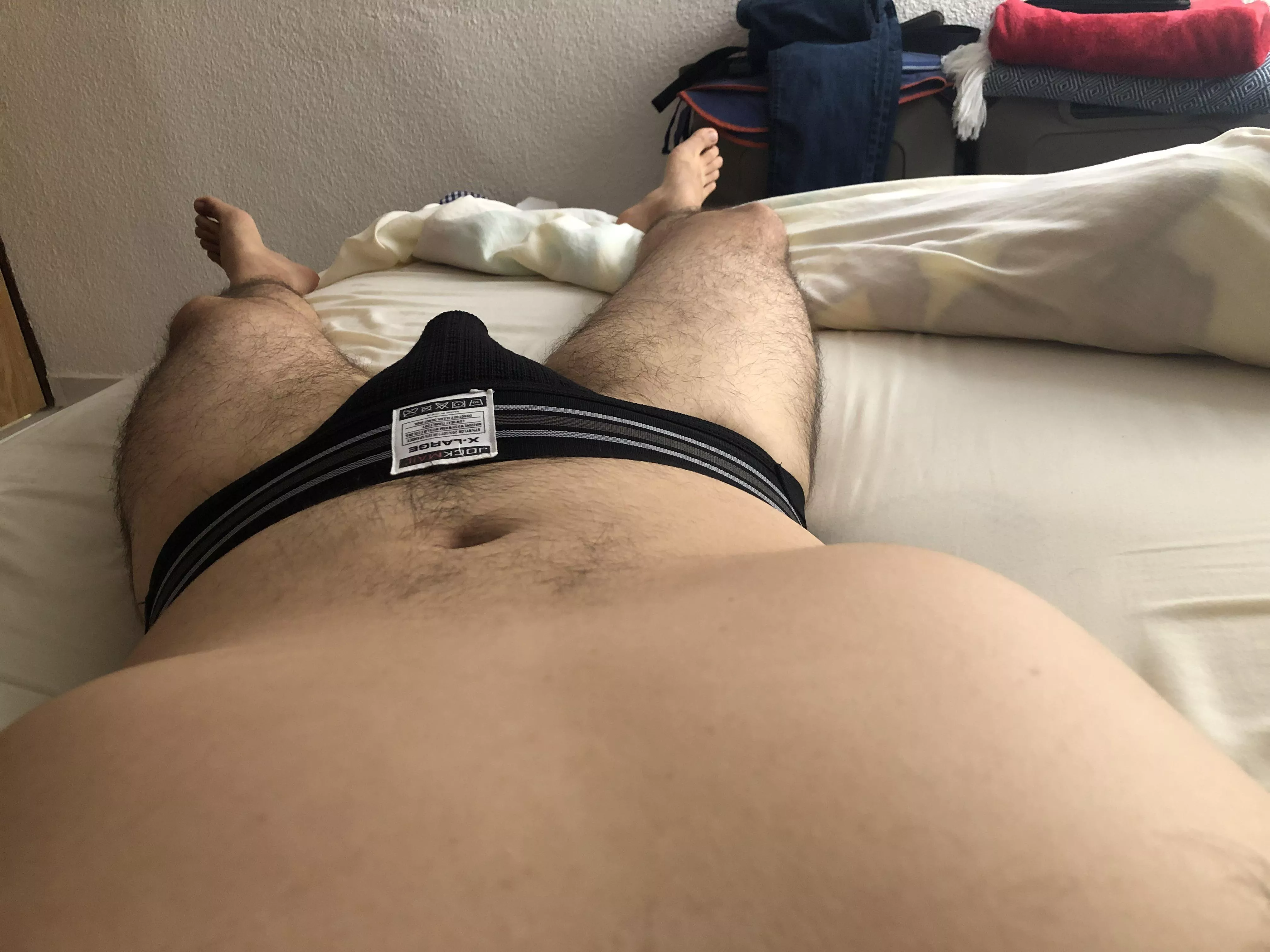 Jock on bed