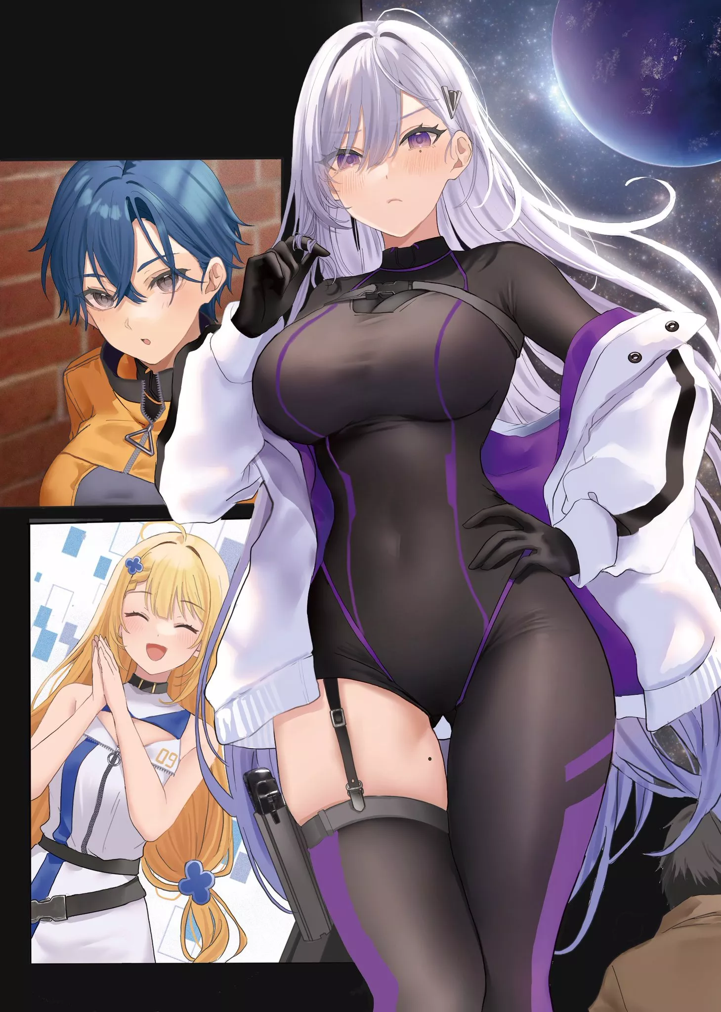 Purple Outlined Bodysuit