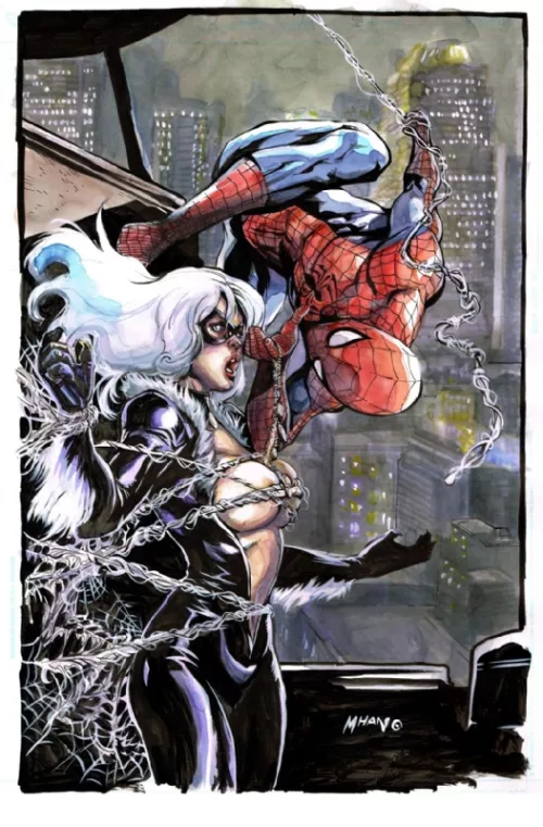 Spiderman has decided to personally punish that bad kitty