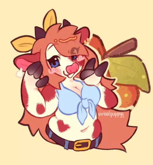 Apple cow! (art by me, virtualpuppyy on Twitter)