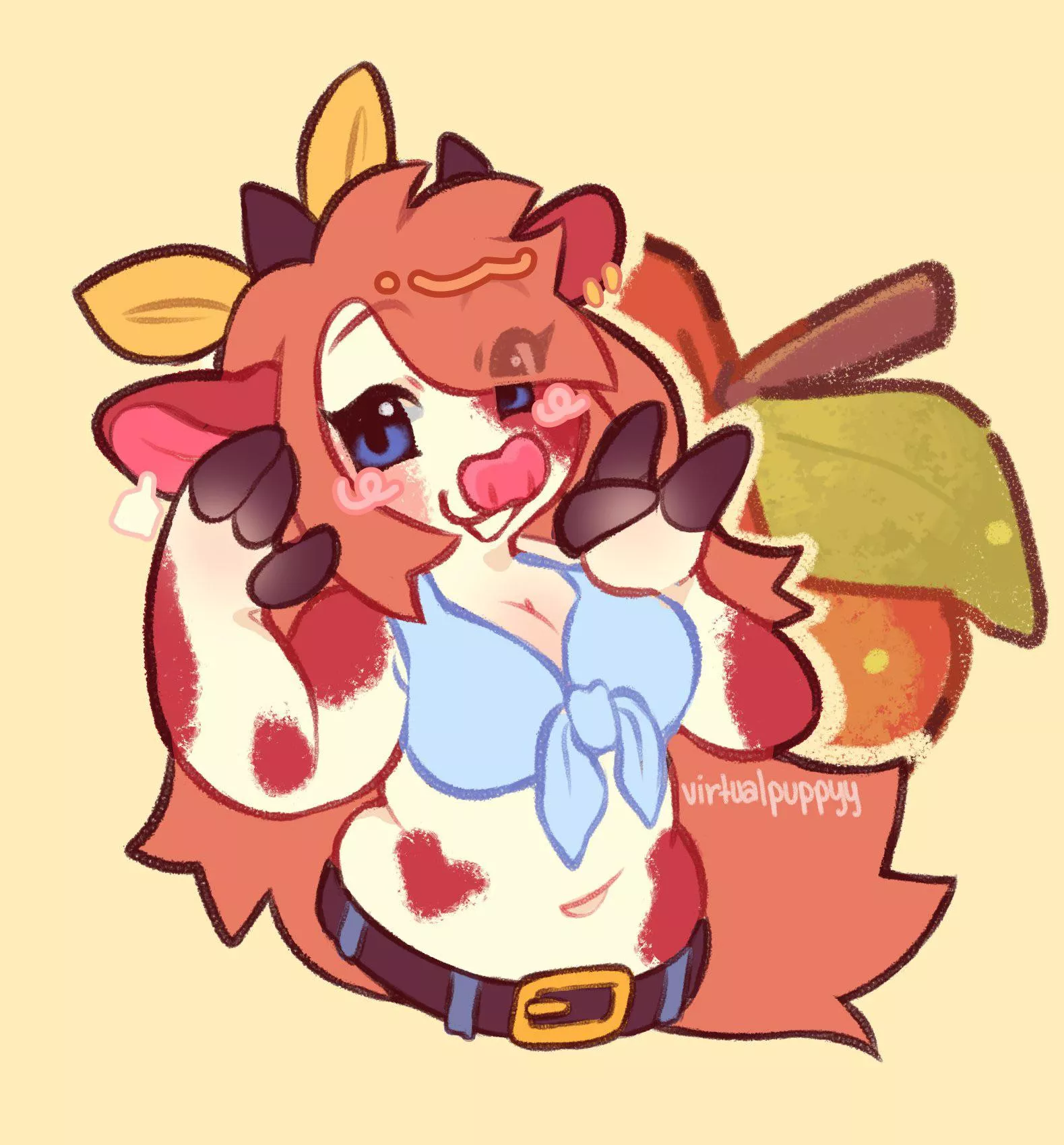 Apple cow! (art by me, virtualpuppyy on Twitter)