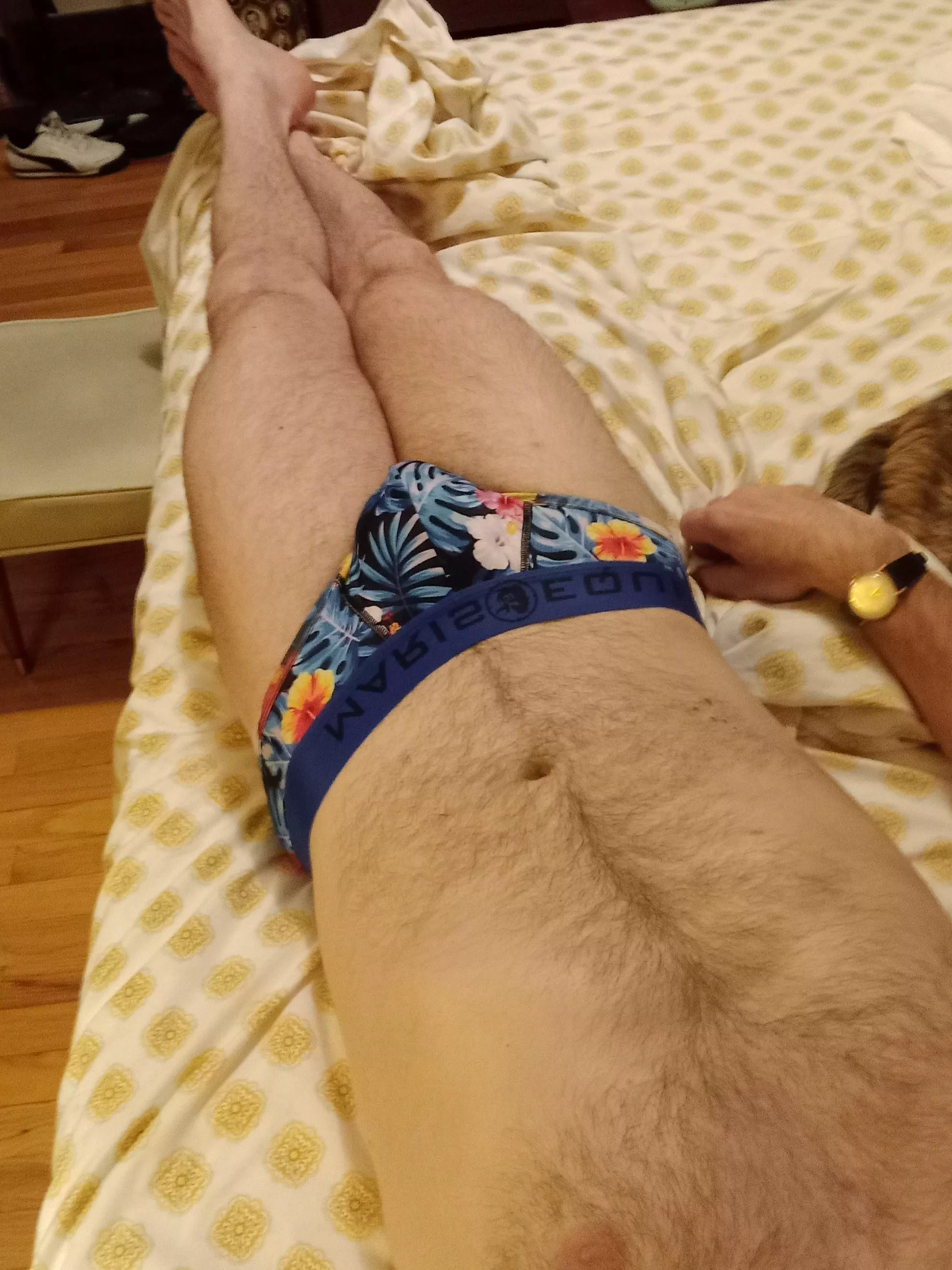 It's too hot to wear much more