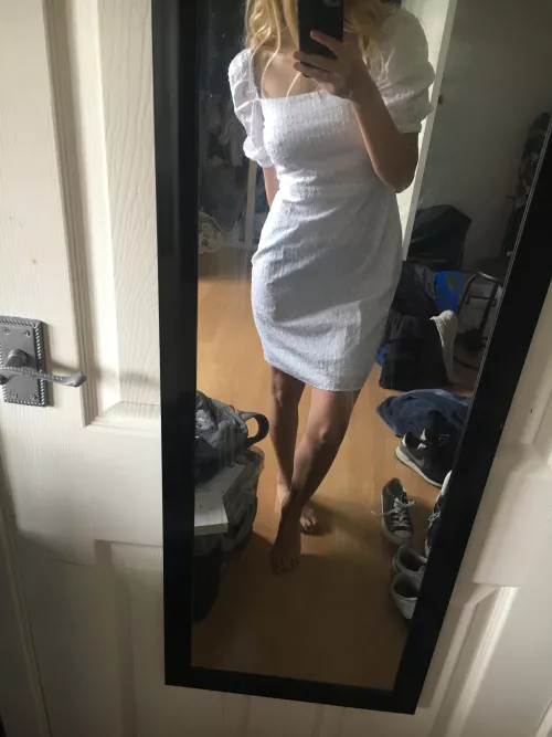 Treating myself outside while braless