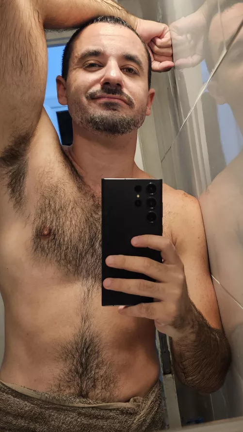 Chest or Arm. What is more furry?