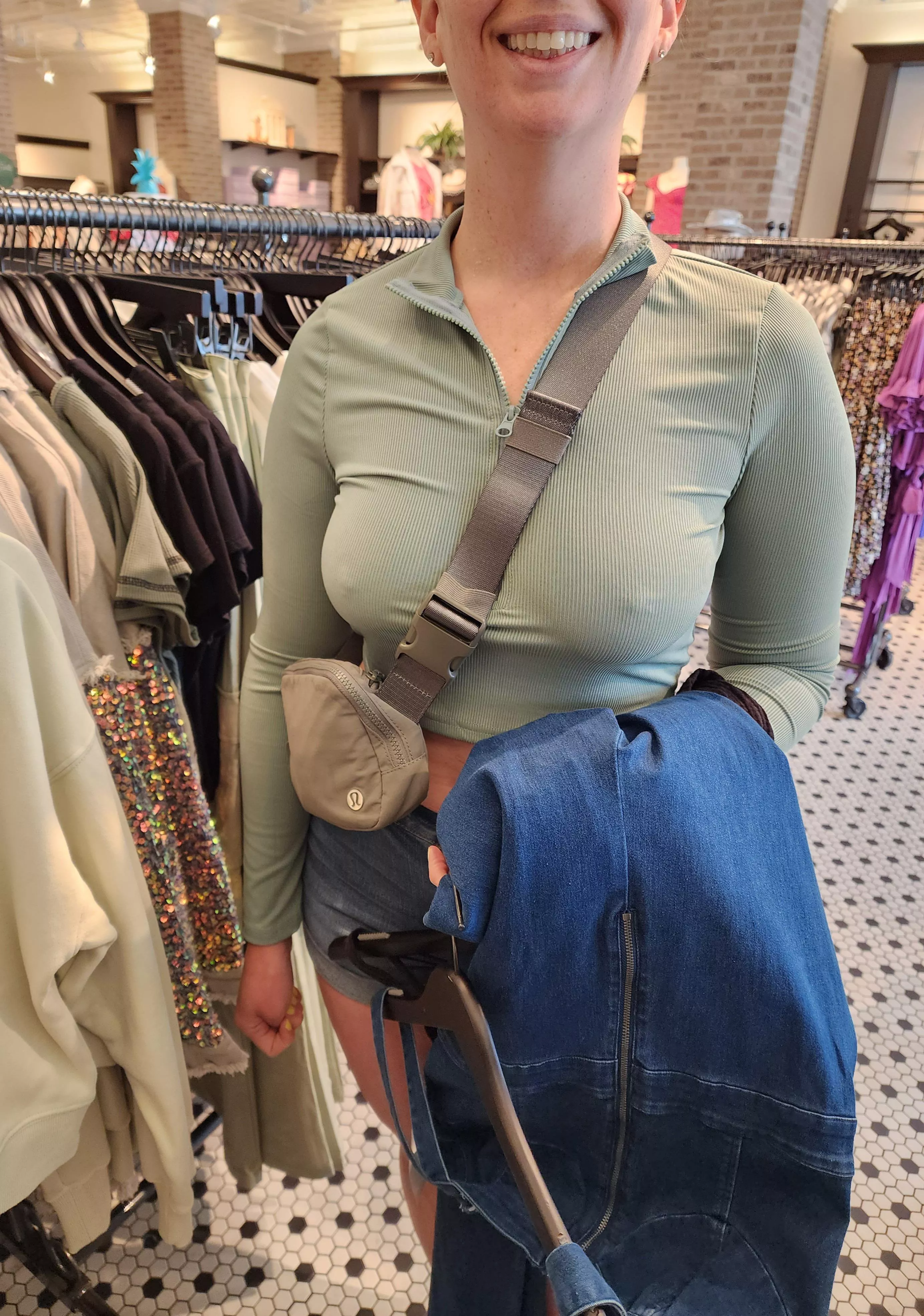 I love shopping for more tops that will look good braless