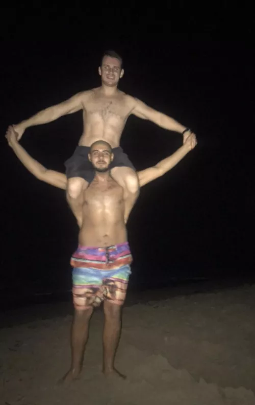 I sqauted him and he sucked my cock