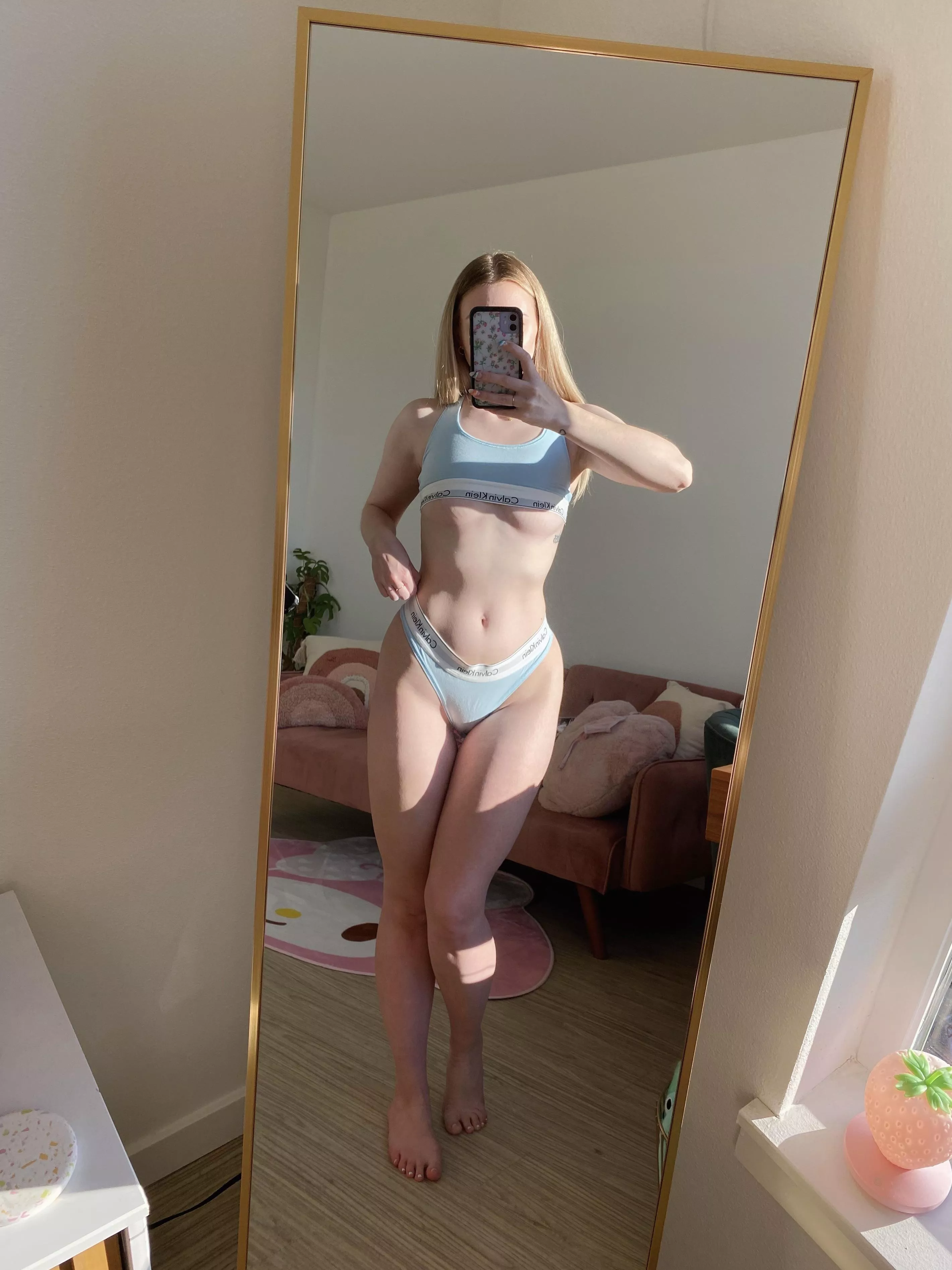 cozy in my matching calvins