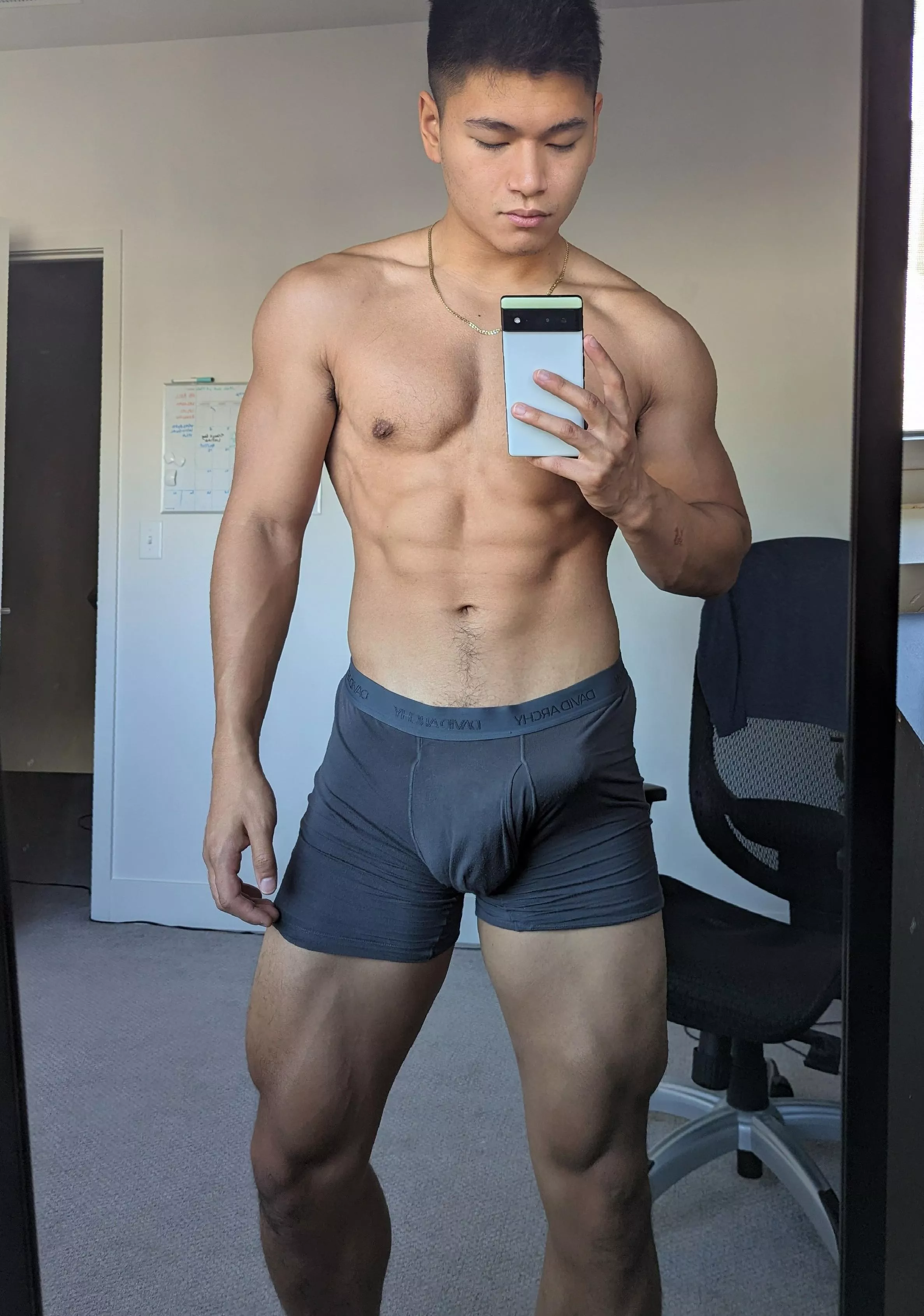 Morning wood through my underwear 👀