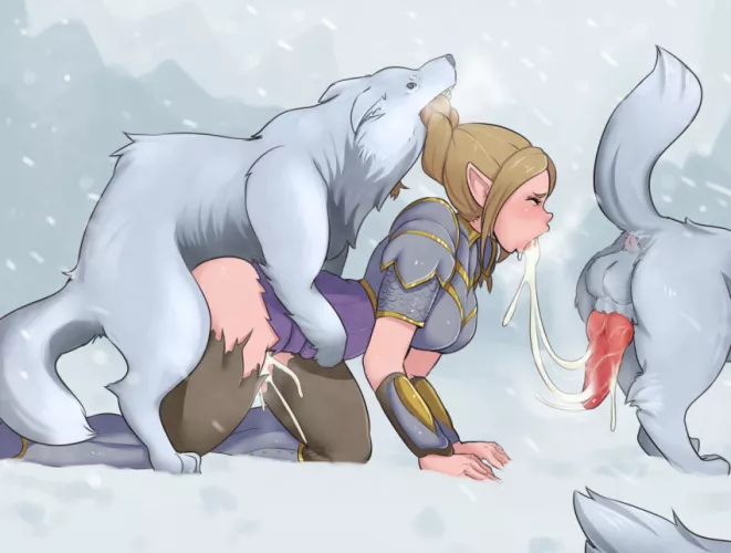 Wolves sex in snow (afrobull)