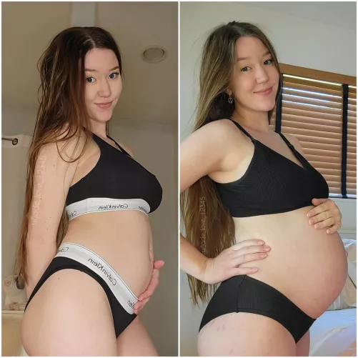 4 Months vs 9 Months Pregnant