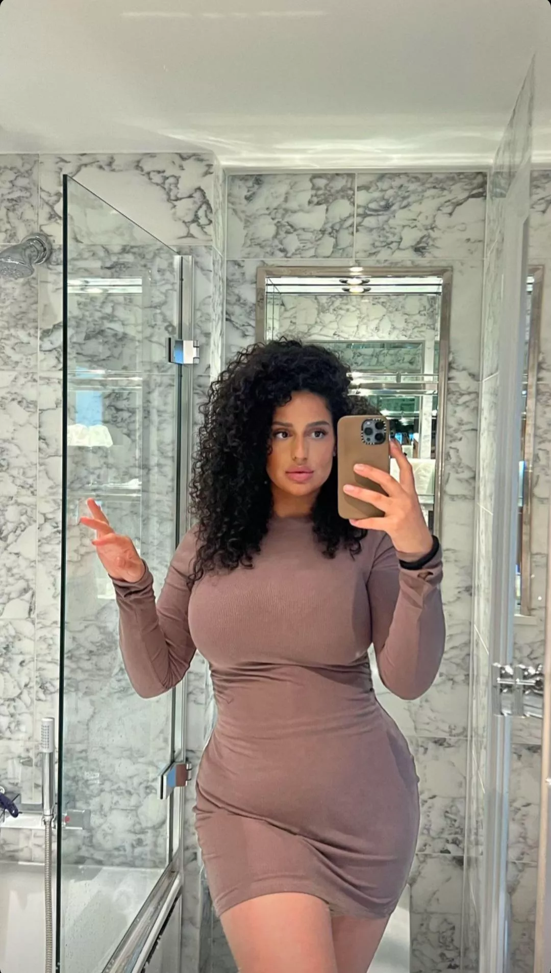 A tight dress can not hide them