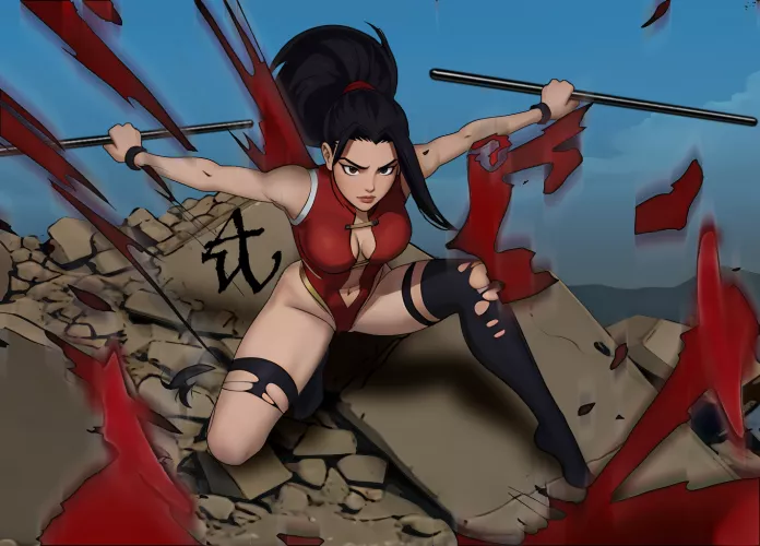 [Artwork] by (Abel_Waters) Get Schooled by Momo Yaoyorozu from My Hero Academia.