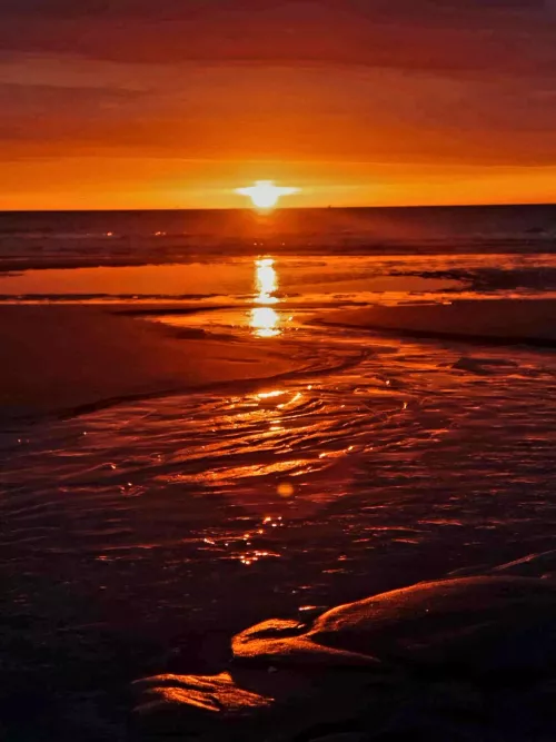 sunset at De Haan Belgium