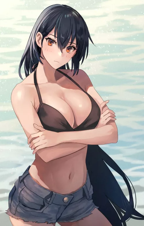 Nagato in hotpants and a bikini top [Kancolle]