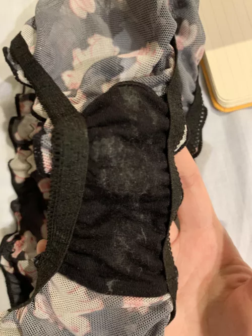 very creamy one day pair ;) cream on black panties is the best