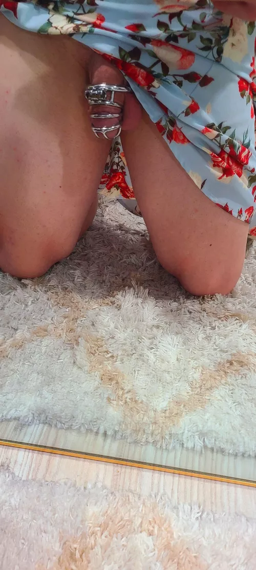 Being locked by the right person will warm your entire soul 🥰💖. Caged and denial and completely content.